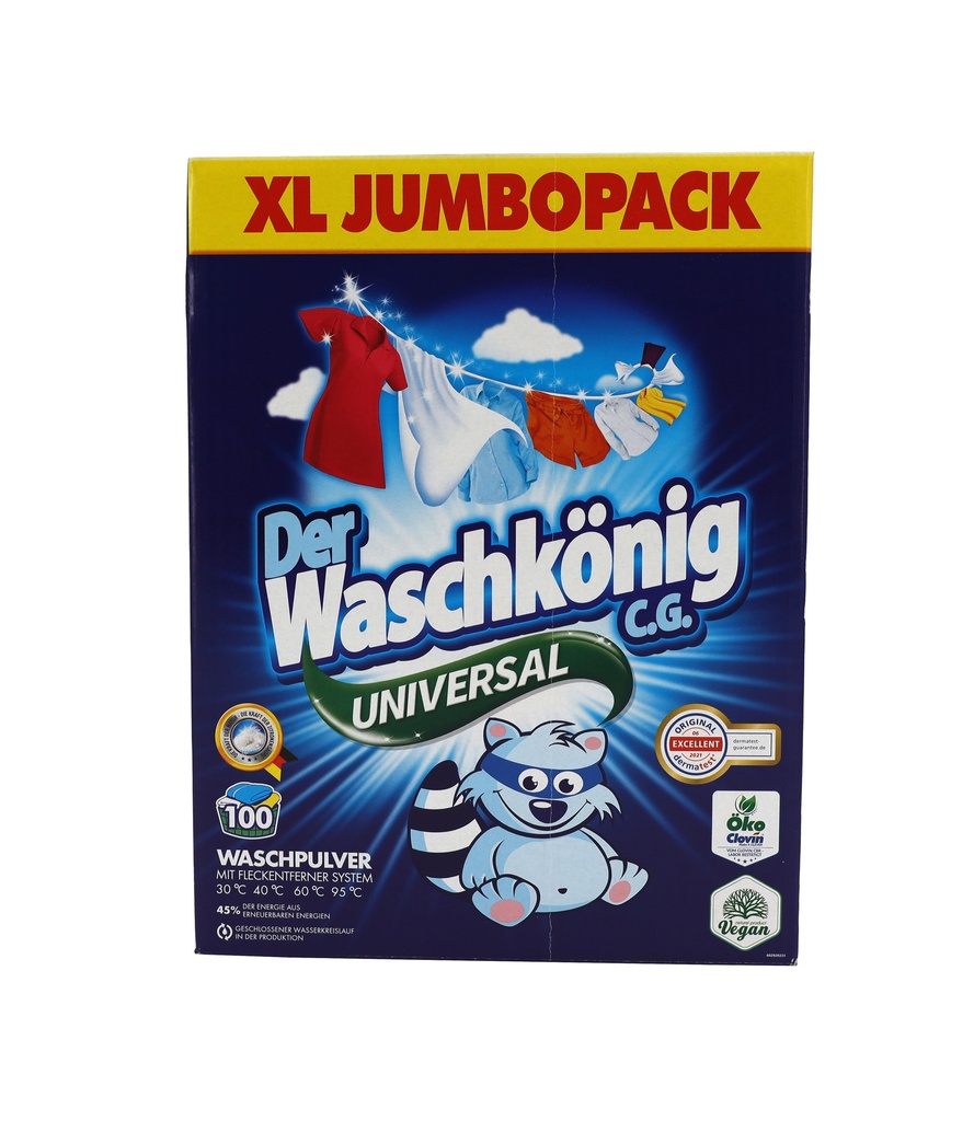 Waschkönig Waschpulver 6kg 100WL Universal