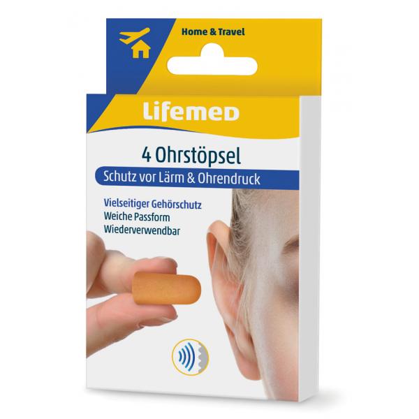 "Lifemed" Ohrstöpsel Orange 4 Stück