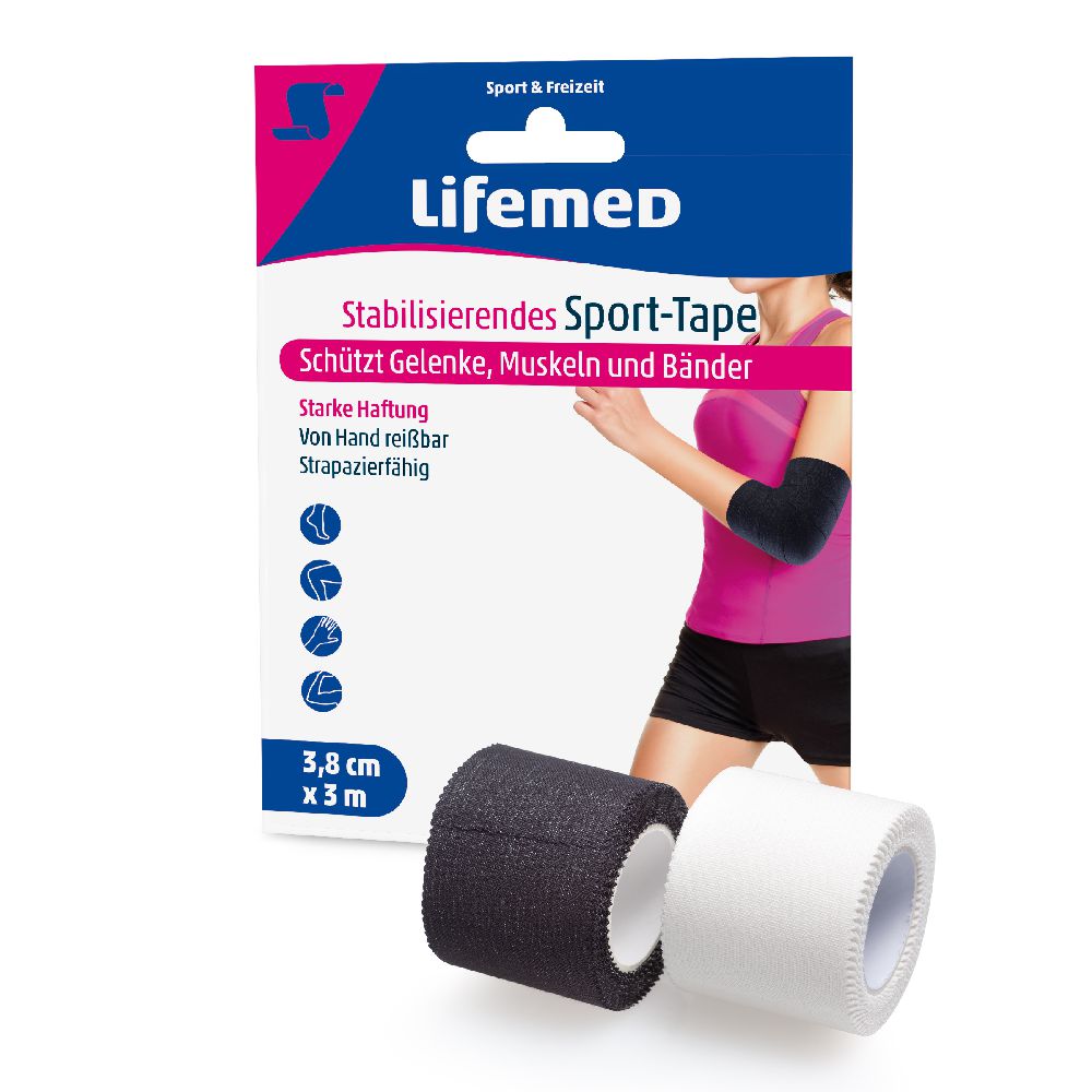Lifemed Stabilisierendes Sport-Tape  3 m x 3,8 cm - farbig sortiert