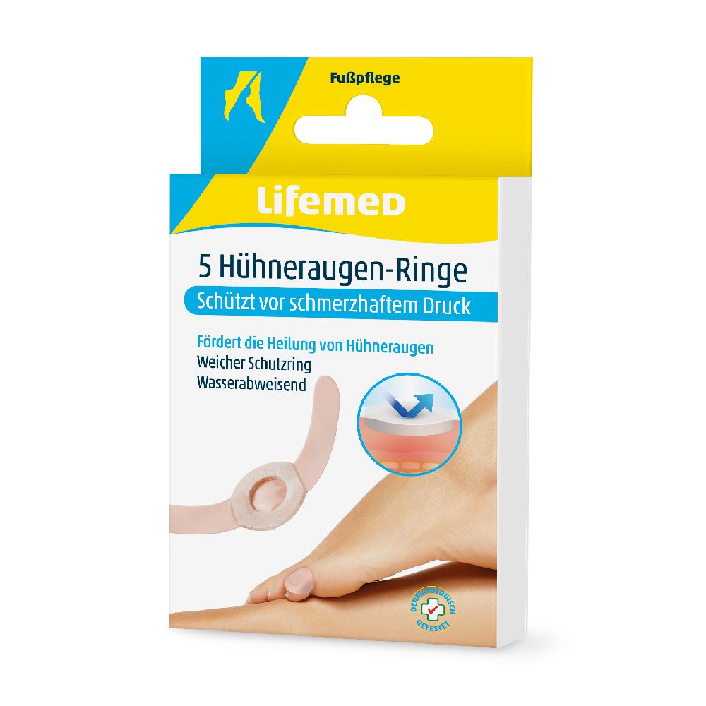 Lifemed Hühneraugen-Ringe   6,5 cm x 1 cm hautfarben , 5er