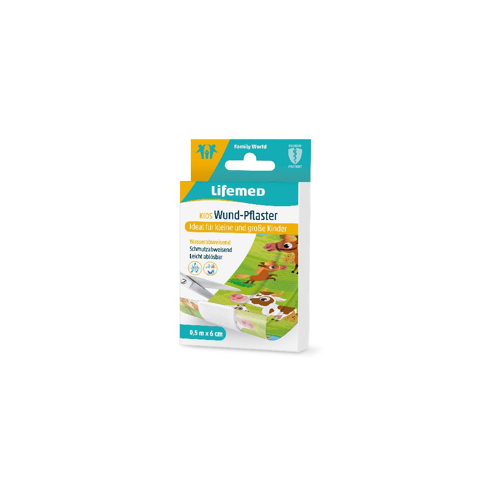 Lifemed Wund-Pflaster  0,5 m x 6 cm "Farmtiere"