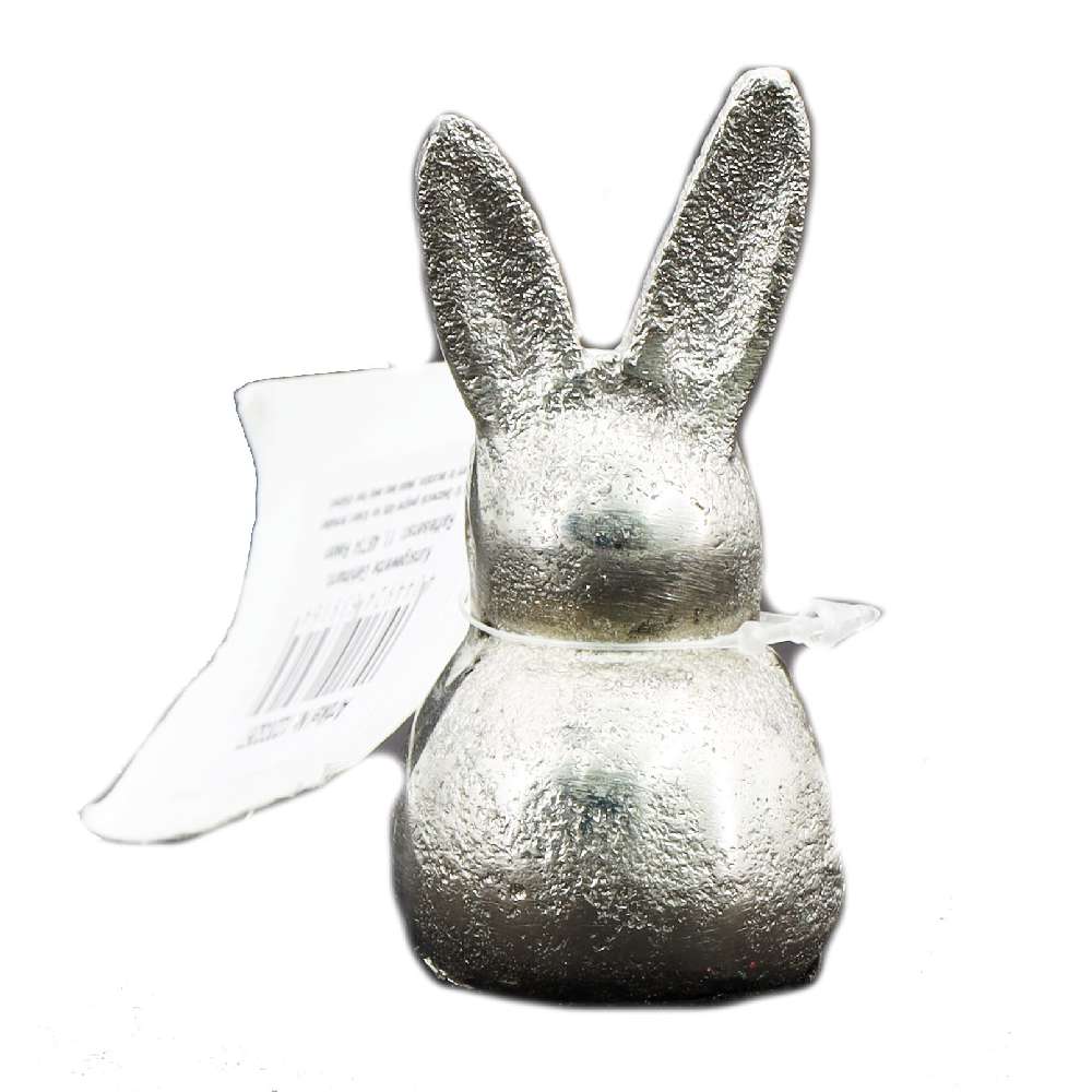 Osterhase aus Aluminium sitzend 3,5x6,8cm