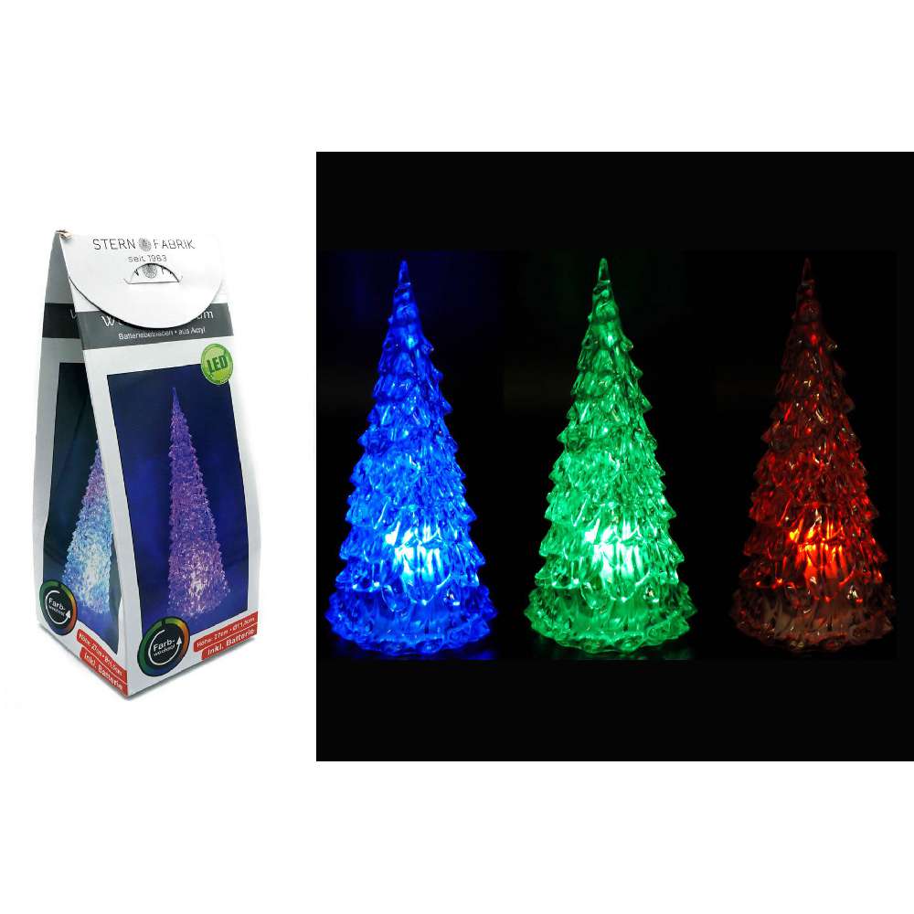 LED Acryl Baum 18cm Ø 7,5cm mit Farbwechsel