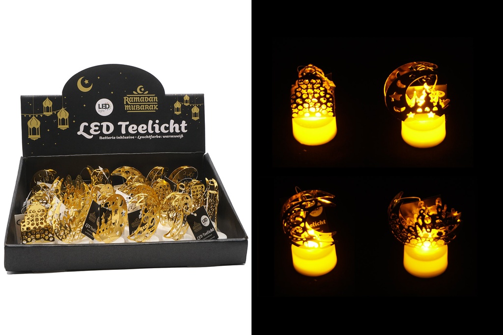 LED Tellicht "Ramadan", 8x5,5x3,5cm, warmweiß,