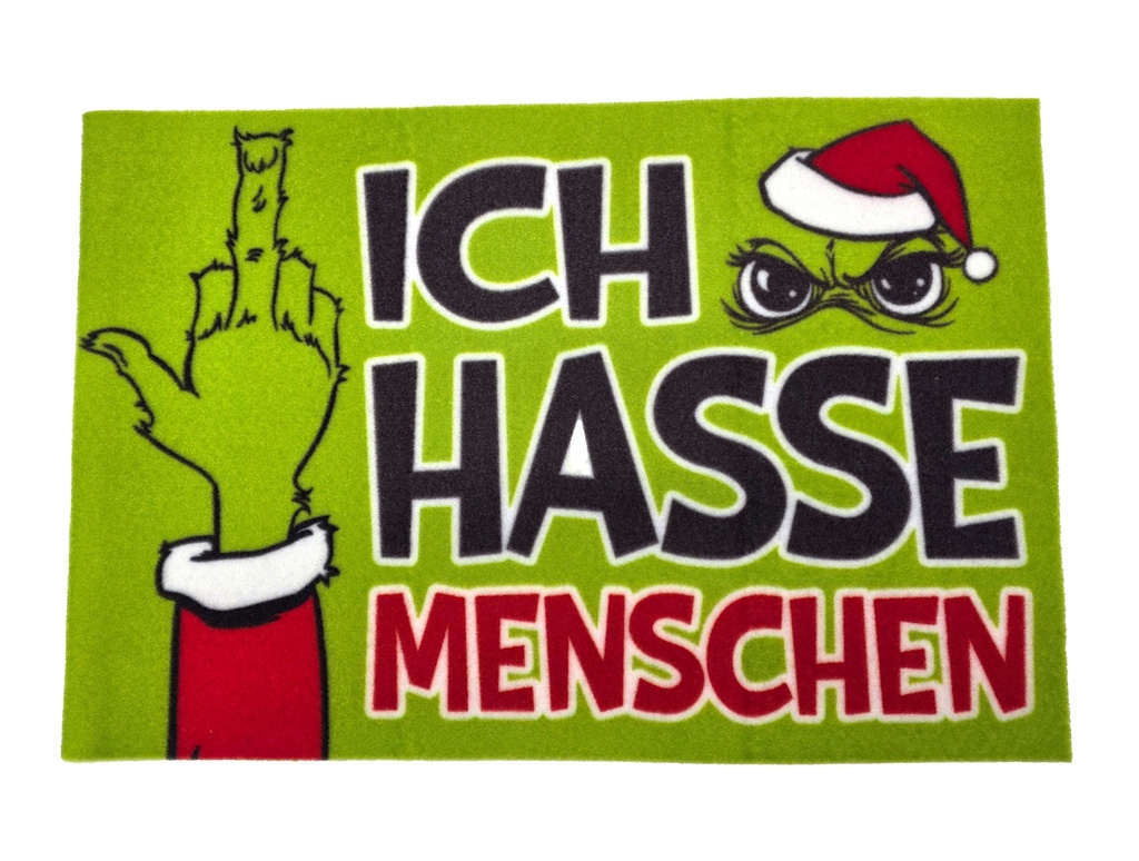 Schmutzfangmatte "Festtags-Muffel", 40x60cm | Anti-Weihnachten für Weihnachtsmuffel, Xmas-Muffel & Weihnachts-Hasser