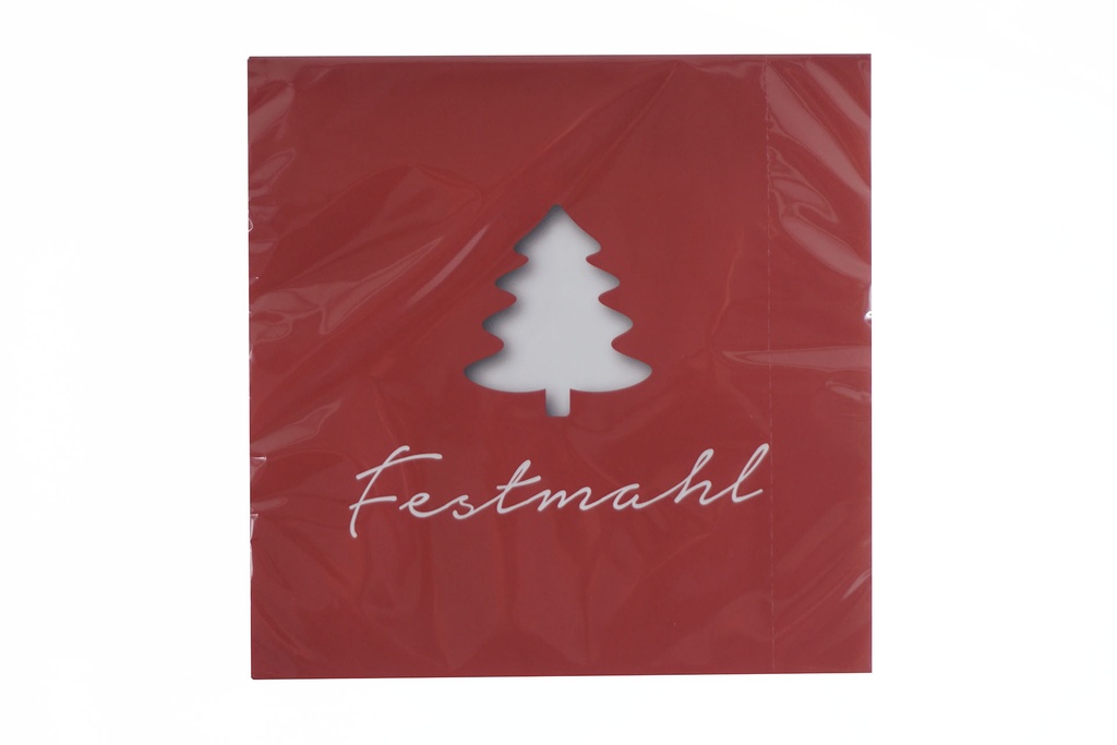 Servietten Weihnachten "Festmahl" 33x33cm, ¼ Falz, 3-lagig, 20er Pack