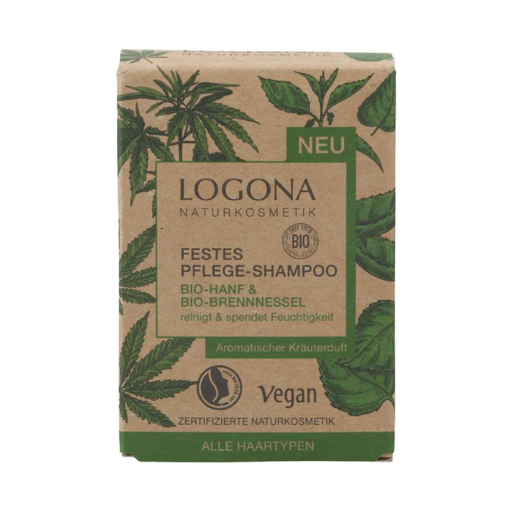 *Logona Shampoo 60gr Riegel Hanf & Brennnessel