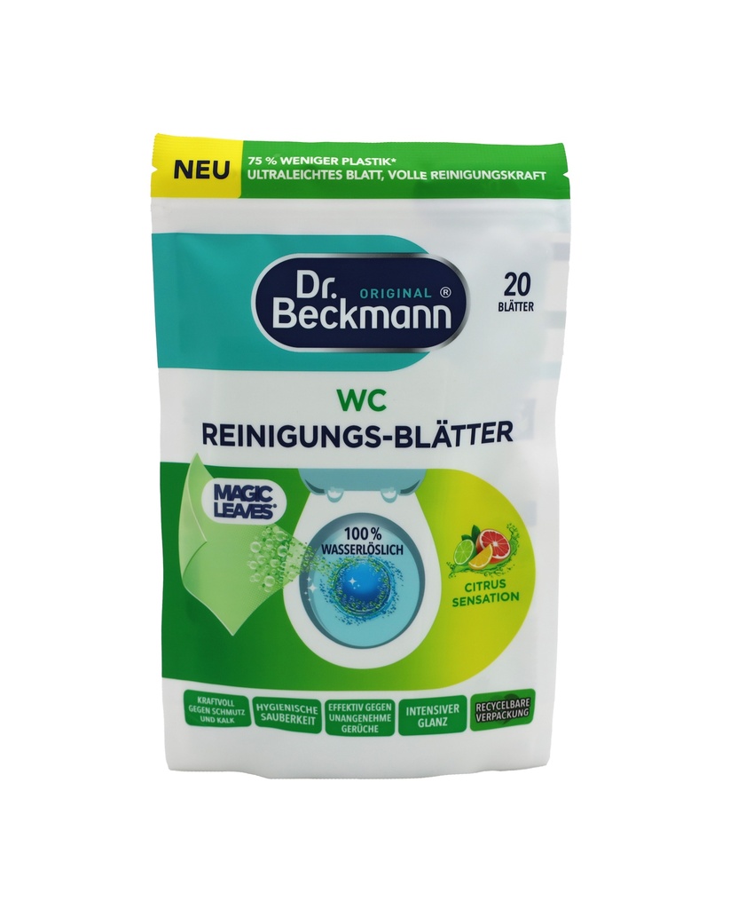 Dr.Beckmann Magic Leaves WC Reinigungs Blätter Citrus 20er