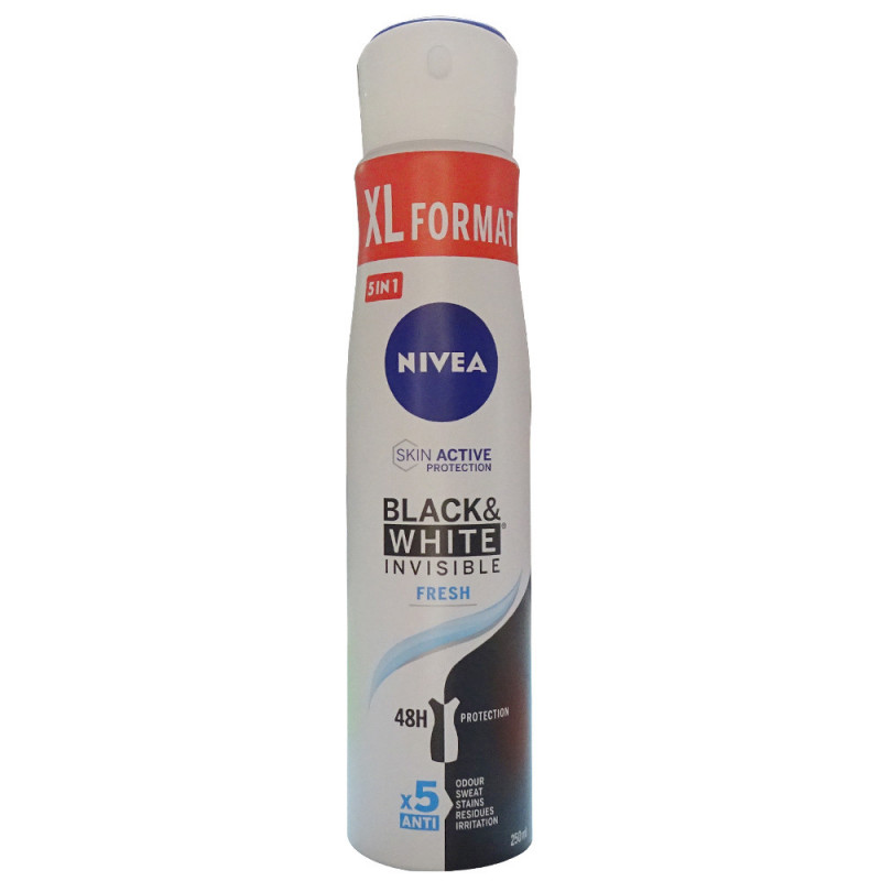 Nivea deodorant spray  XXL 250 ml. Black & white invisible Fresh