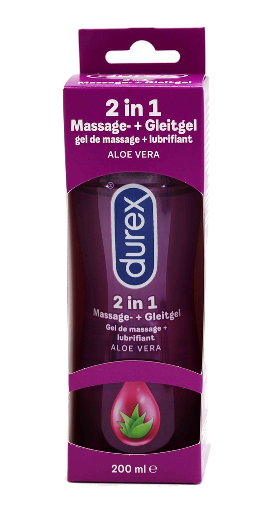 Durex 2in1 Massage & Gleitgel Aloe Vera, 200 ml