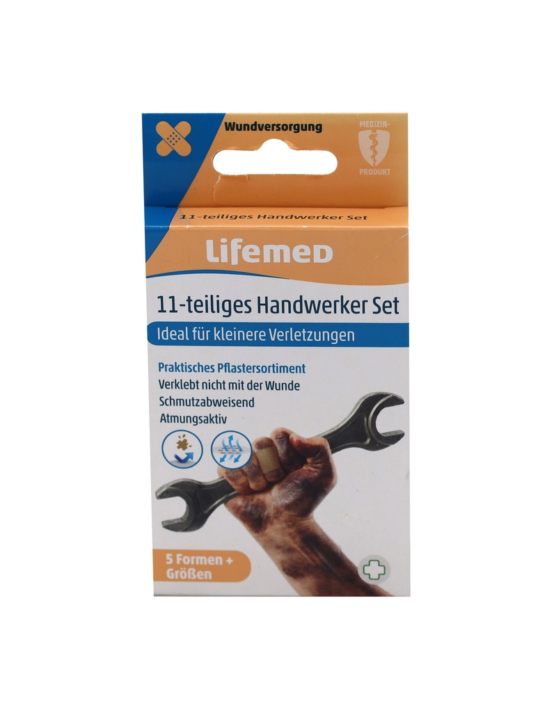 11 "Lifemed" Handwerkerset hautfarben 5 Größen