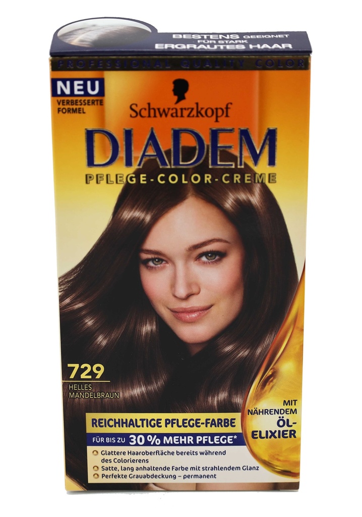 Schwarzkopf Haarfarbe Diadem 729 Helles Mandelbraun