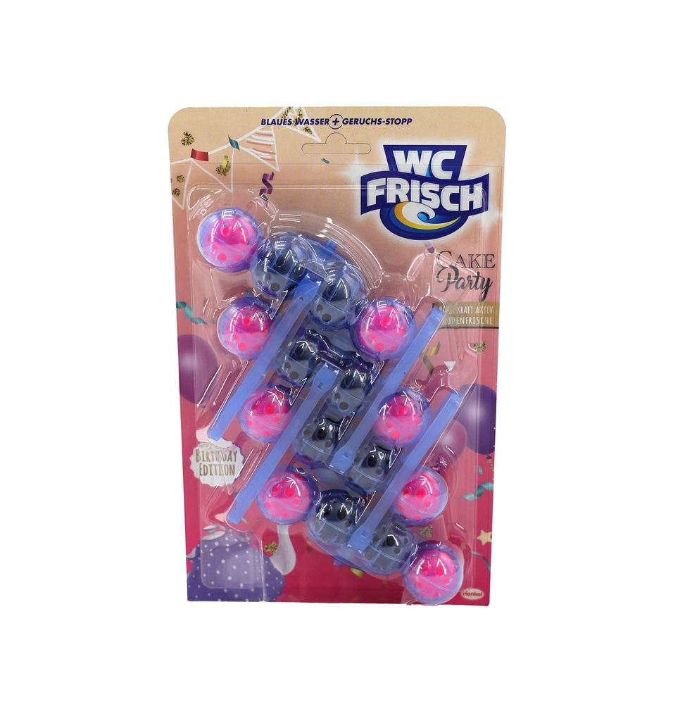 WC Frisch WC Stein Kraft Aktiv Cake Party 4x50g