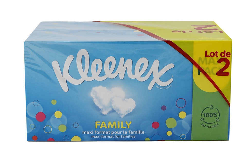 Kleenex Tücher Family Duo 2x128Blatt