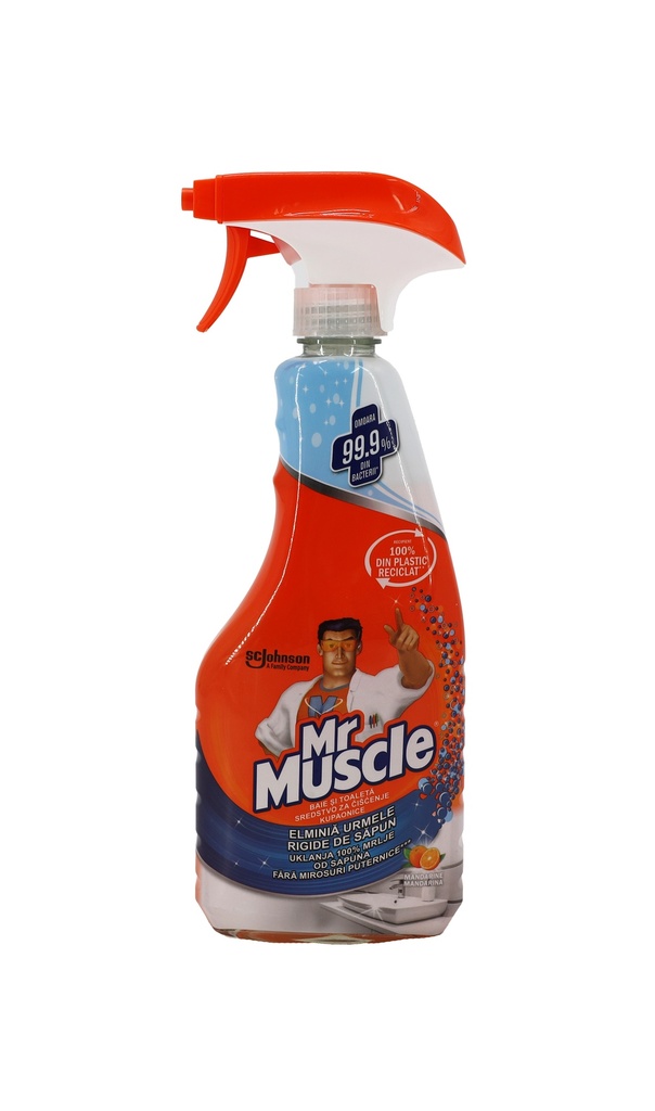 Mr Muscle Badreiniger Entfernt Kalk & Schmutz mit Mandarinen Duft 500ml