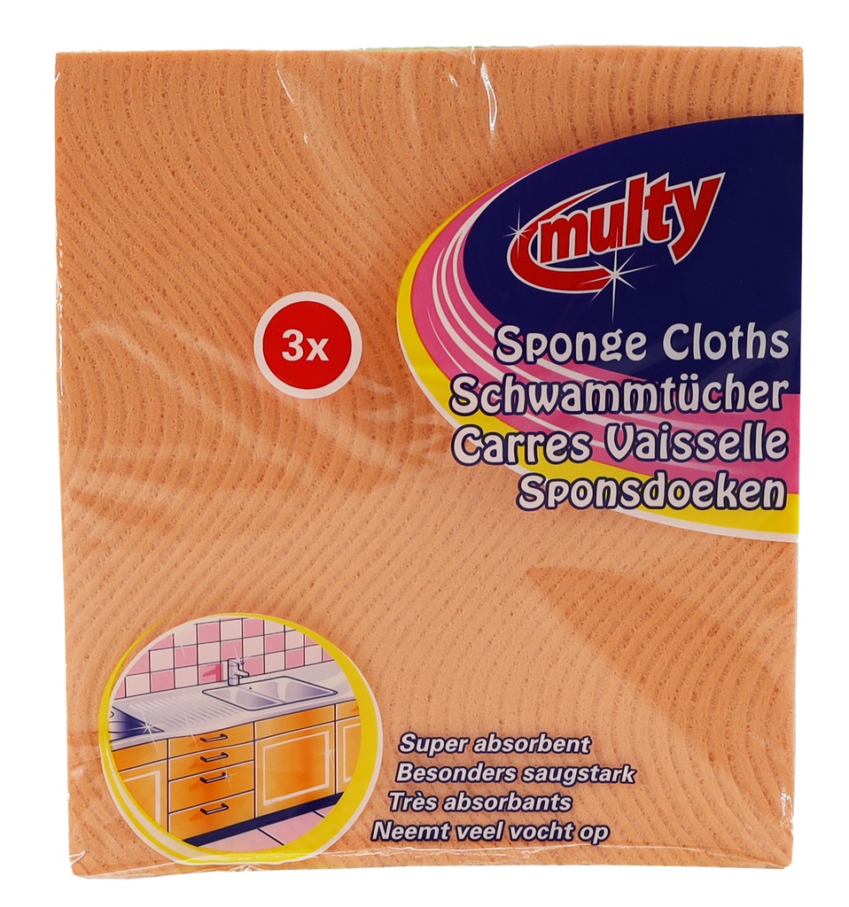 Multy Super saugfähig Schwammtücher 3er