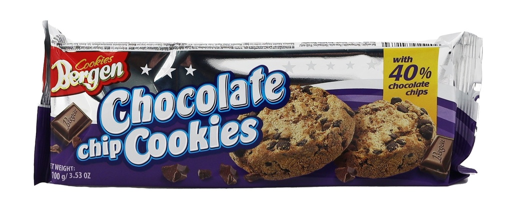 Bergen Normaler Keks 100g Chocolate Chip Milk