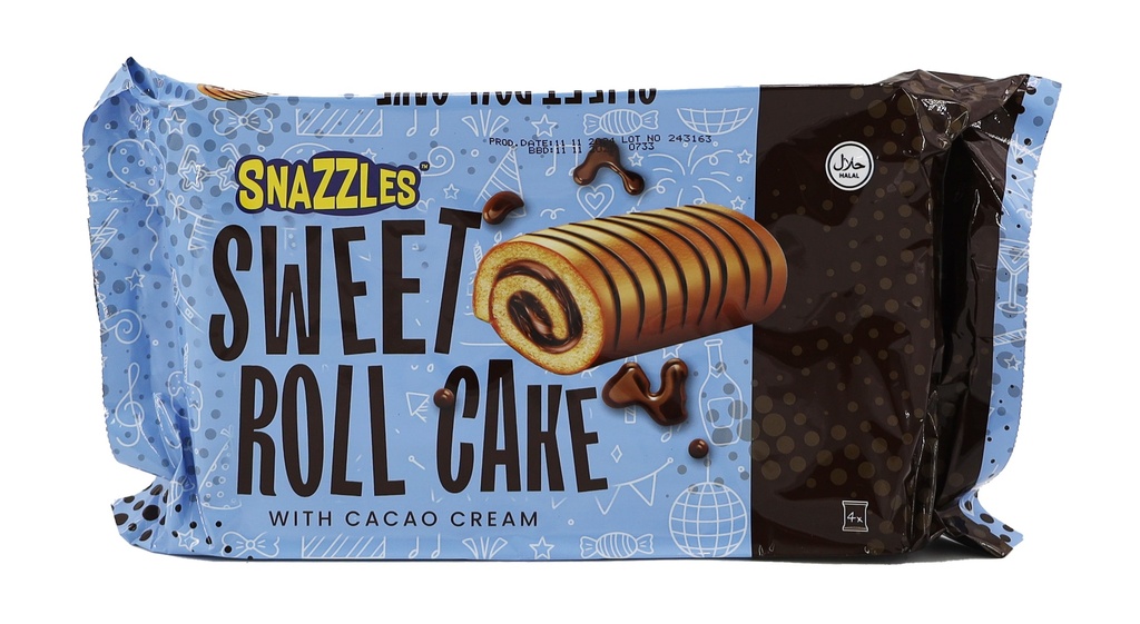 Snazzles Gefüllter Kuchen 200g Sweet Roll With Cacao Cream 4-Pack