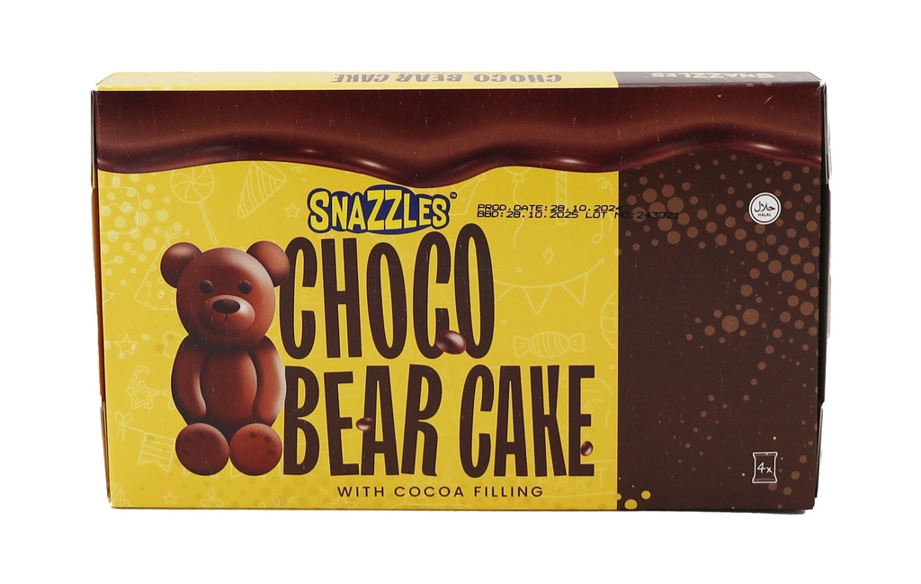 Snazzles Normaler Kuchen 160g Choco Bear 4-pack