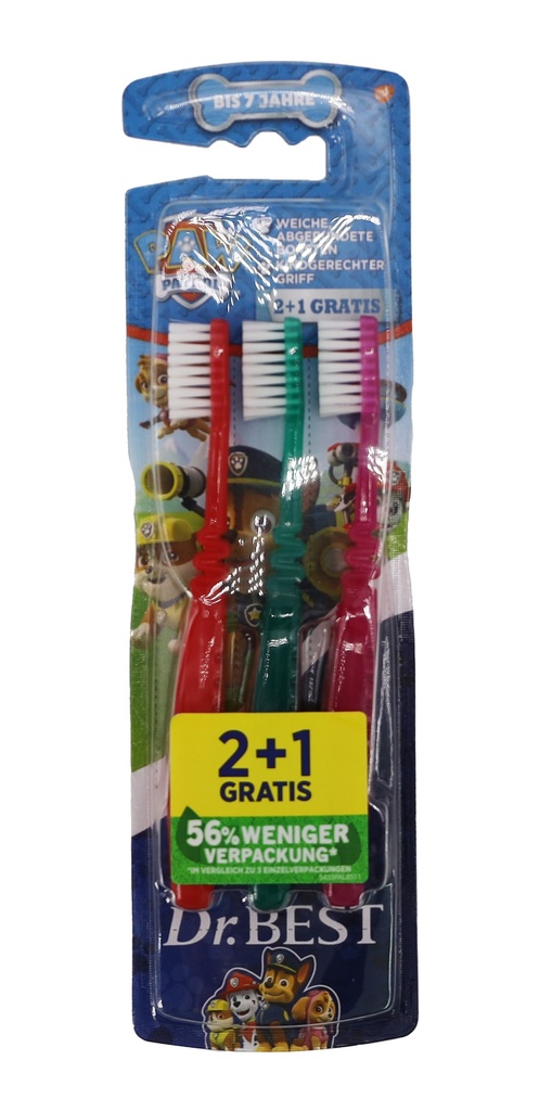 Dr. Best Zahnbürste 3Stück Für Kinder Paw Patrol