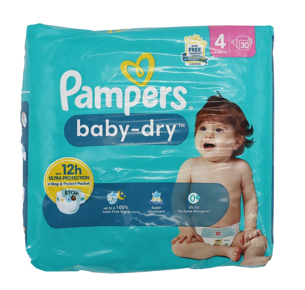 Pampers Baby Dry Windeln 30Stück Size 4 (9-14kg)