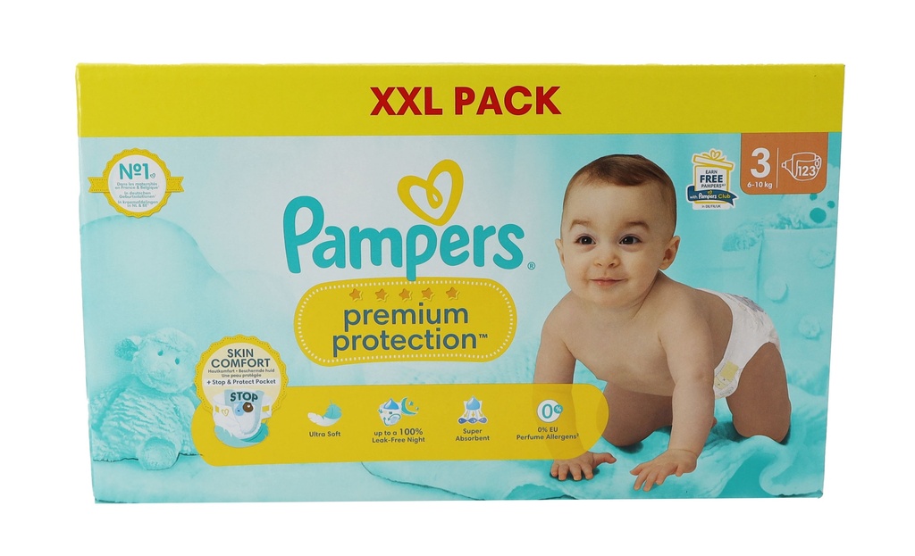 Pampers Premium Protection Windeln 123Stück Size 3 (6-10kg)
