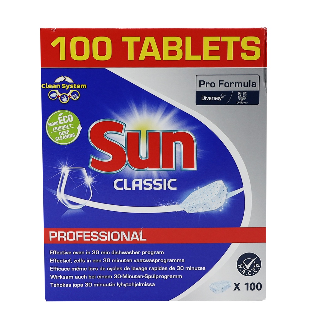 Sun Spülmaschinen-Tabs 100Stück Professional Classic