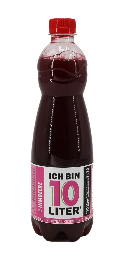 ICH BIN 10 LITER Himbeere Sirup 0,7l PFL, 700 ml Flasche