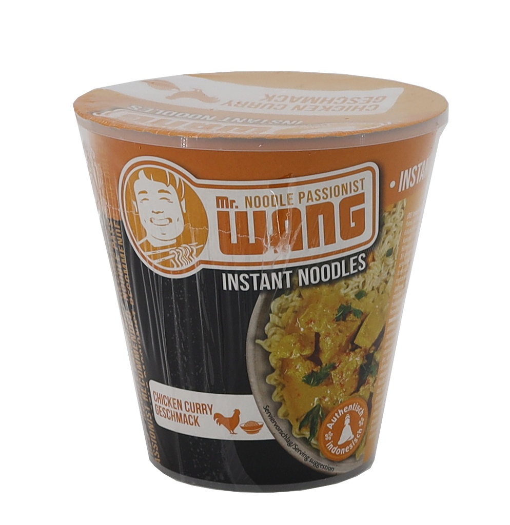 MR WANG Instant-Nudeln CHICKEN-CURRY 65g Becher