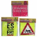 Warnweste "Malle-Party", Einheitsgröße, 3 Designs, 2 Farben