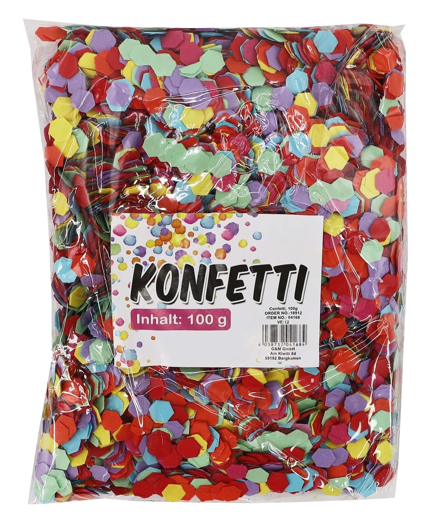 Konfetti, 100g, bunt