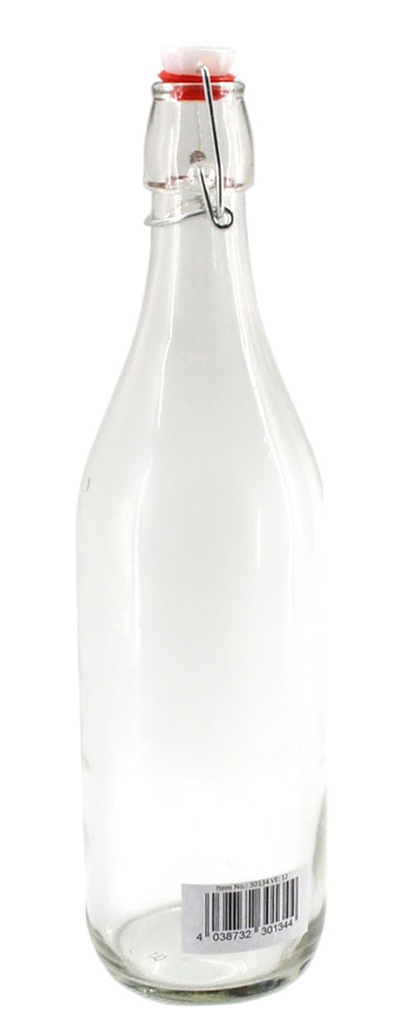 Flasche Glas mit Bügelverschluss, 1000ml