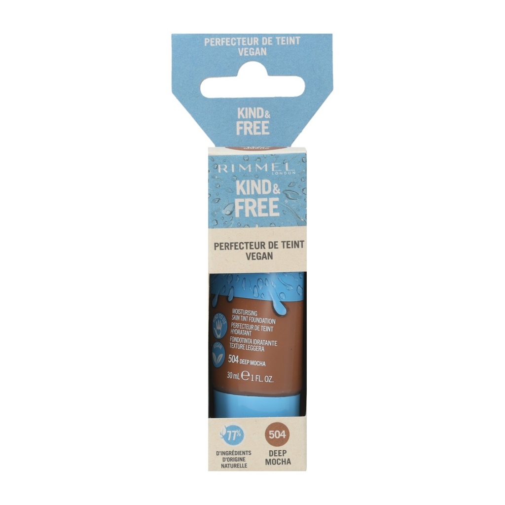 Rimmel LONDON Foundation 30ml Kind & Free 504 Deep Mocha