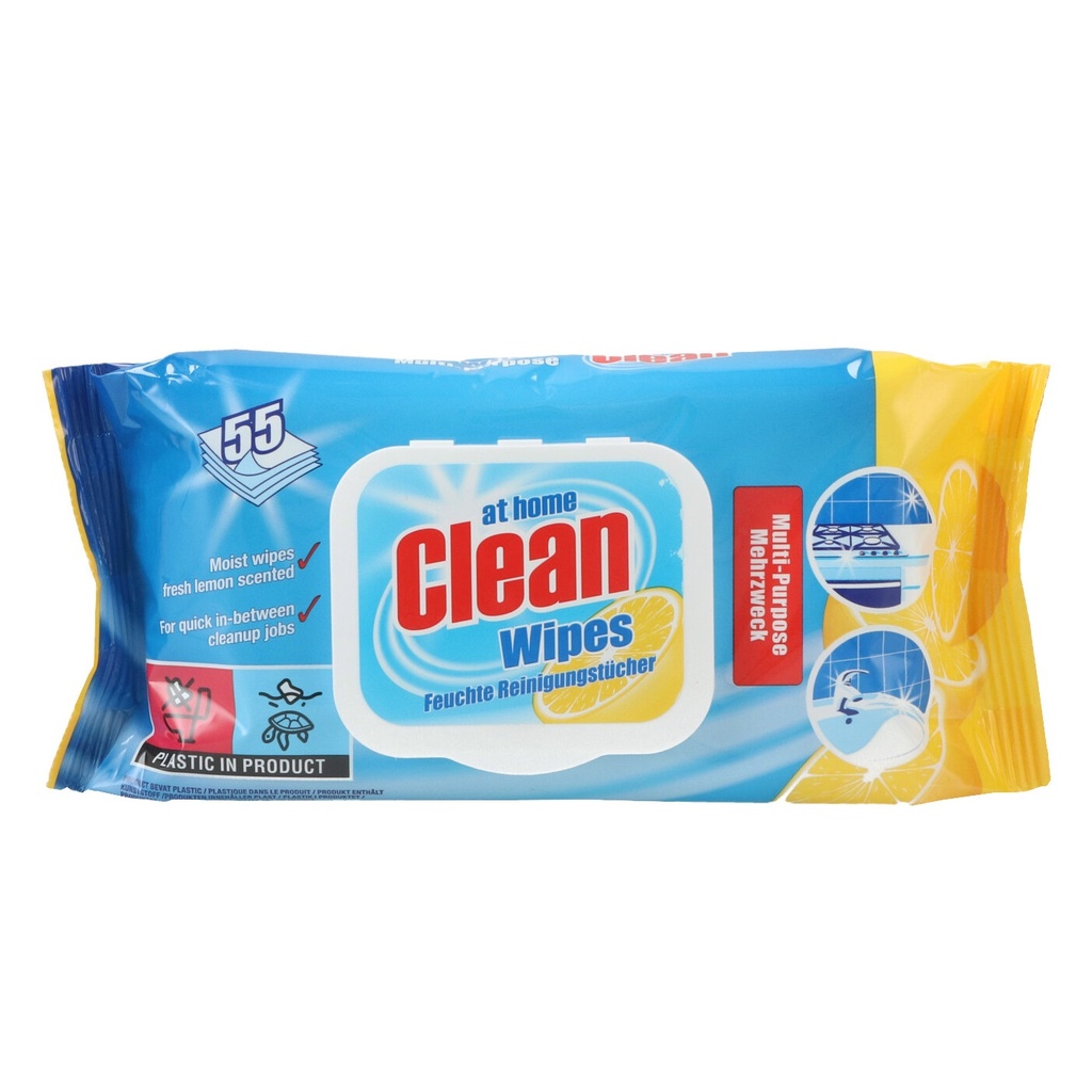 At Home Clean Mehrzwecktücher 55Stück Lemon