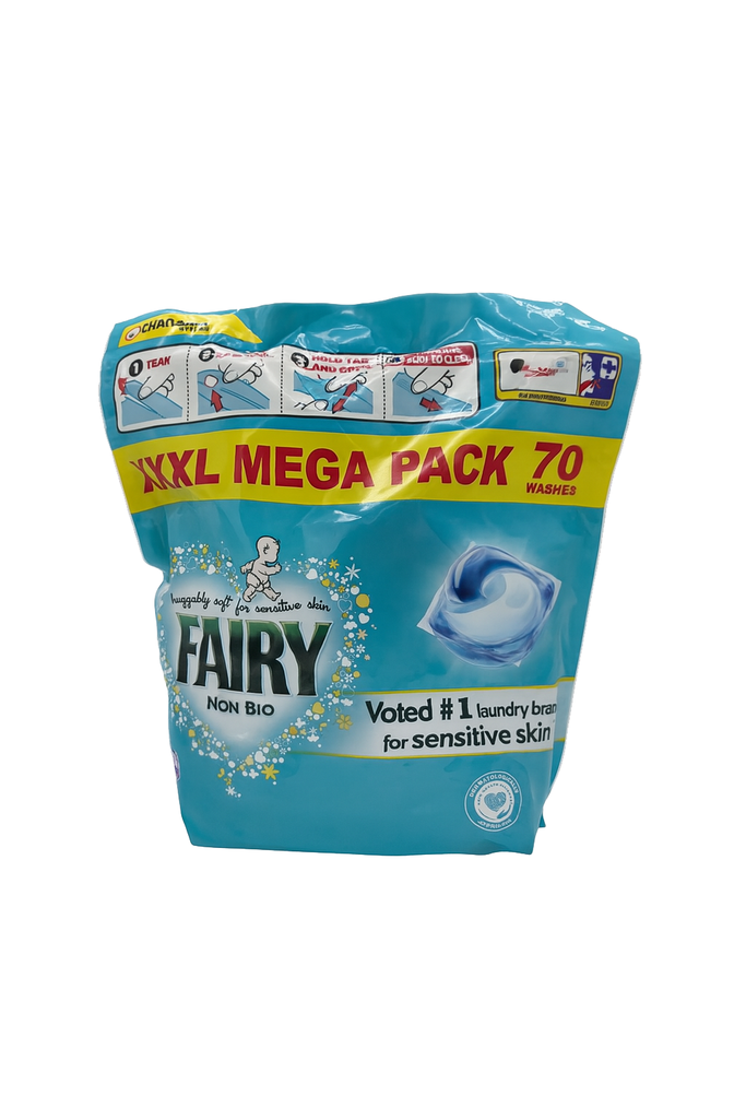 Fairy All-in-1 PODS Flüssigwaschmittel-Kapseln 70Stück Non Bio Sensitive Skin