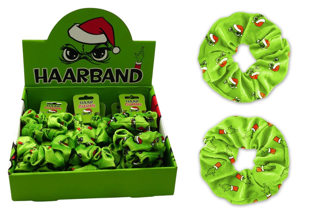 Samt Haargummi "Festtagsmuffel", Ø 10cm, 2 Designs,