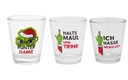 Schnapspinnchen Glas "Festtags-Muffel" 4cl, 3 Design Varianten | Anti-Weihnachten für Weihnachtsmuffel, Xmas-Muffel & Weihnachts-Hasser