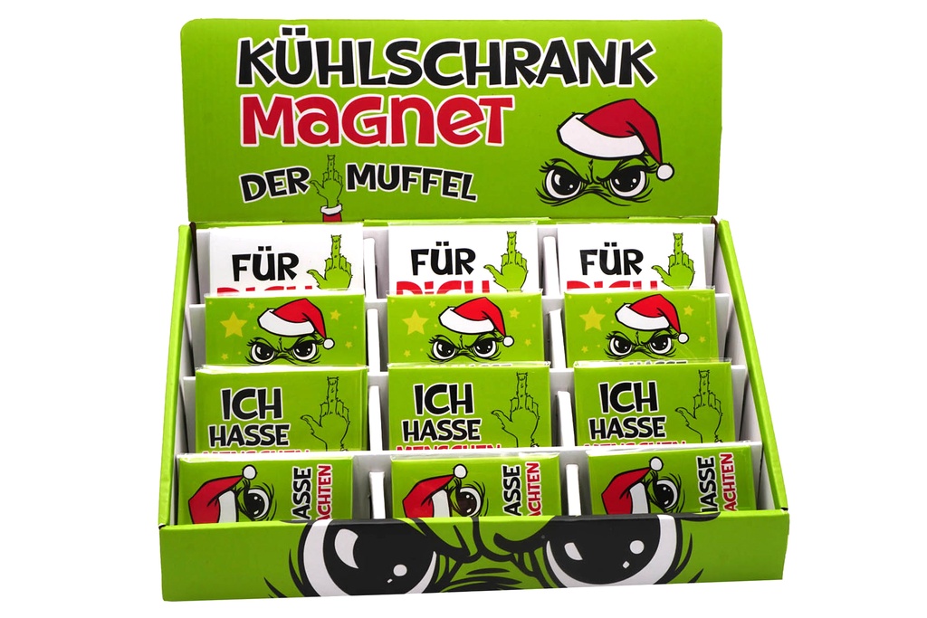 Kühlschrankmagnet "Festtags-Muffel", 9x6,5cm | Anti-Weihnachten für Weihnachtsmuffel, Xmas-Muffel & Weihnachts-Hasser