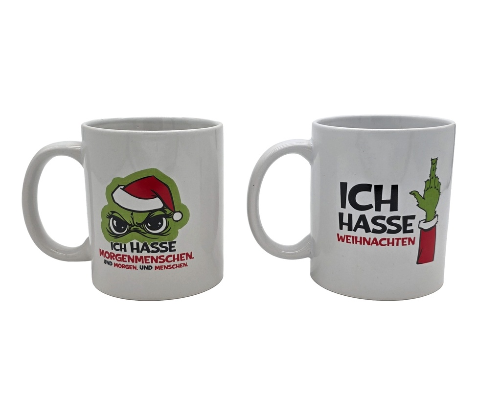 Tasse Weihnachten "Festtags-Muffel", 350ml | Anti-Weihnachten für Weihnachtsmuffel, Xmas-Muffel & Weihnachts-Hasser