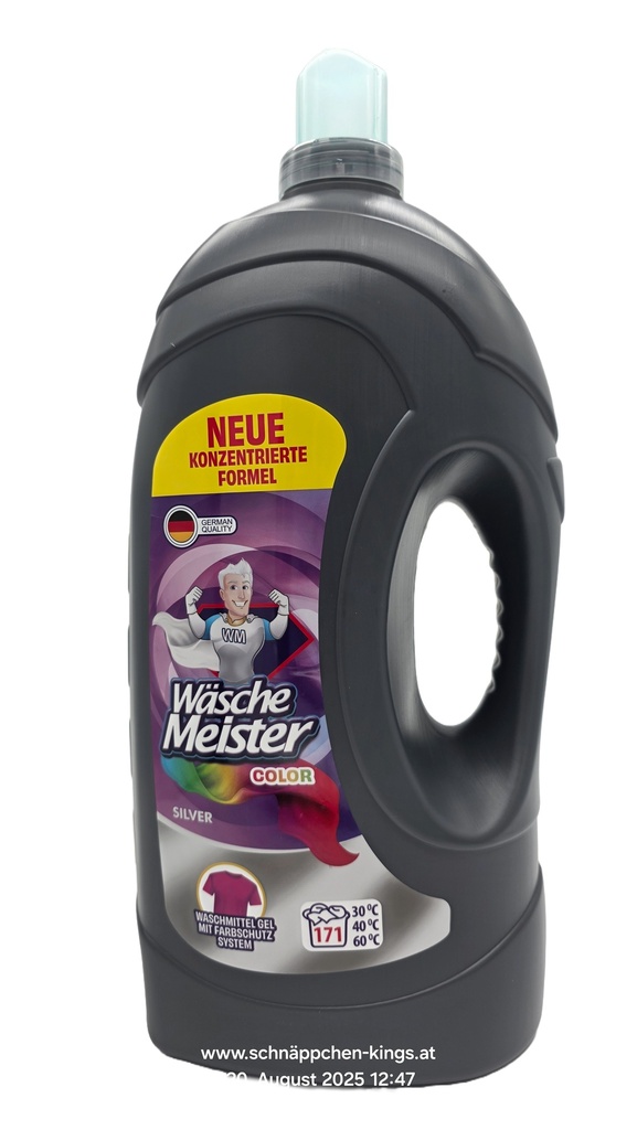 WäscheMeister C.G. Flüssigwaschmittel Gel 6 Liter 171WL XXXL Silber Color