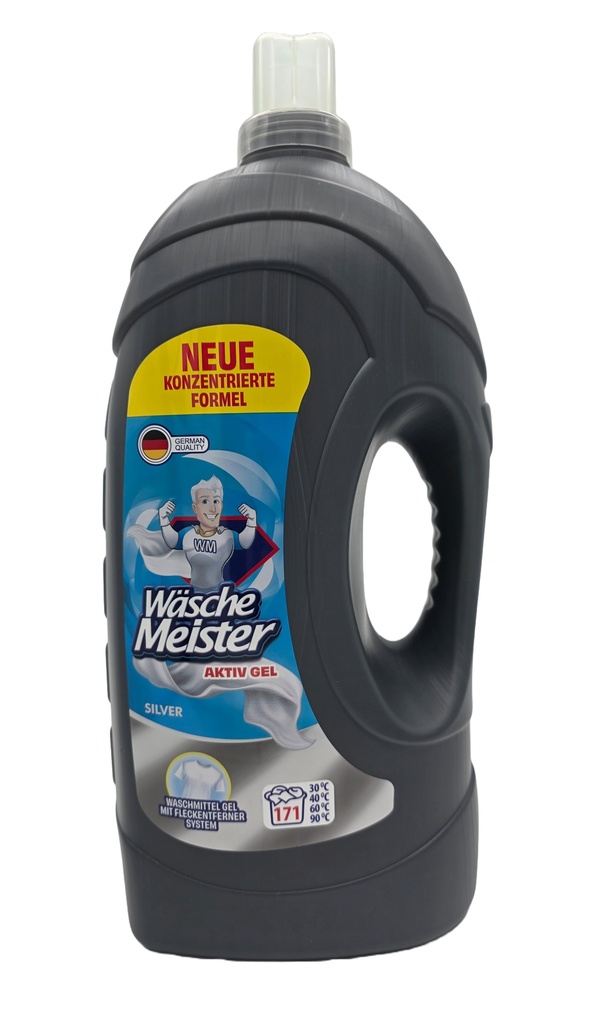 WäscheMeister C.G. Flüssigwaschmittel Gel 6 Liter 171WL XXXL Silber Aktiv