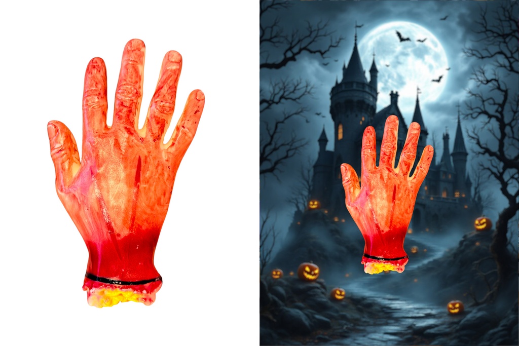 Halloween Deko "Hand", 20x15cm