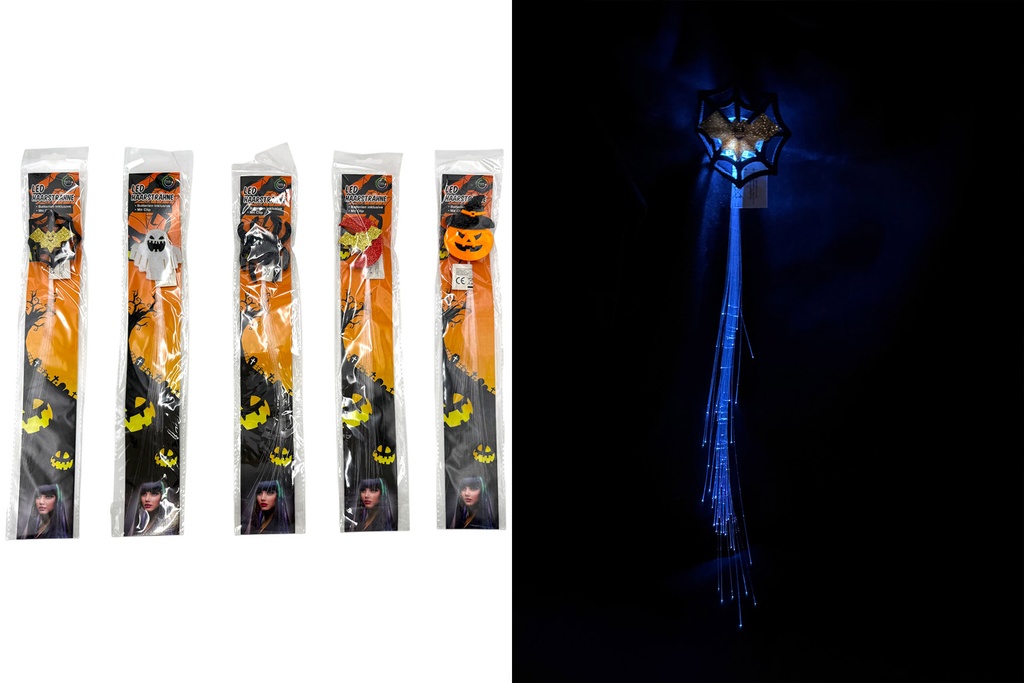 LED Haarsträhne "Halloween", 27cm, 5 Designs