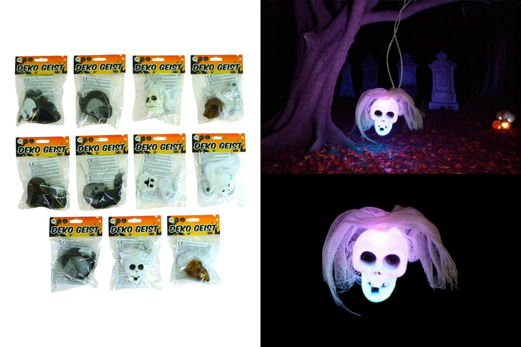 LED Deko Halloween "Geister",15x5cm, 6 Designs