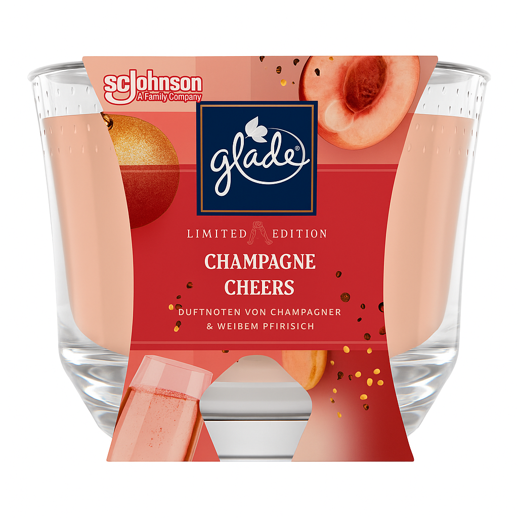 Glade by Brise langanhaltende Duftkerze Champagne Cheers 224g