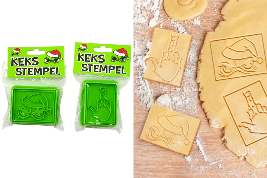 Ausstechformen "Festtags-Muffel", Ø 5cm, 2 Designs | Anti-Weihnachten für Weihnachtsmuffel, Xmas-Muffel & Weihnachts-Hasser