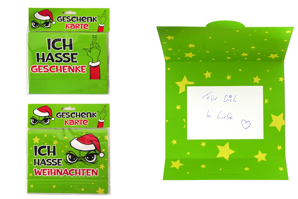 Geldgeschenk/Geschenkkarte "Festtags-Muffel", Papier | Anti-Weihnachten für Weihnachtsmuffel, Xmas-Muffel & Weihnachts-Hasser