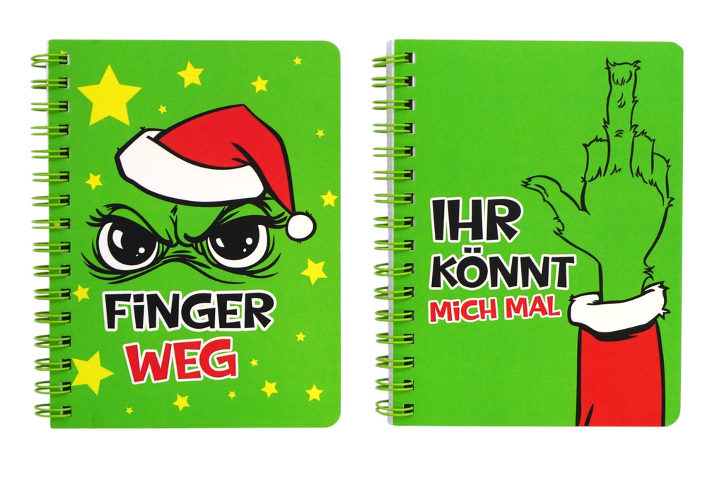 Notizbuch "Festtags-Muffel", 10,5x14cm, 60 Blatt | Anti-Weihnachten für Weihnachtsmuffel, Xmas-Muffel & Weihnachts-Hasser