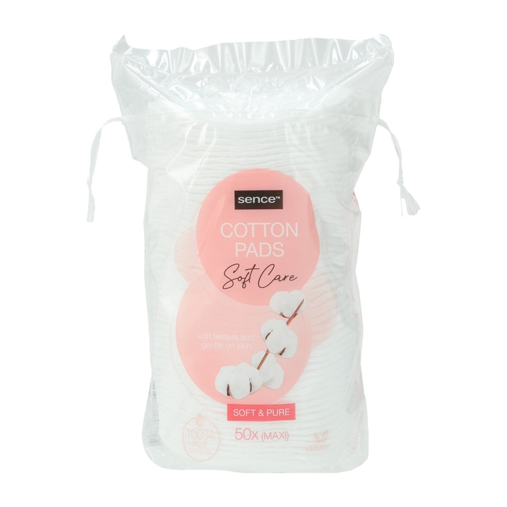 Sence Wattepads 50Stück Ultra Soft & Pure Basic Oval