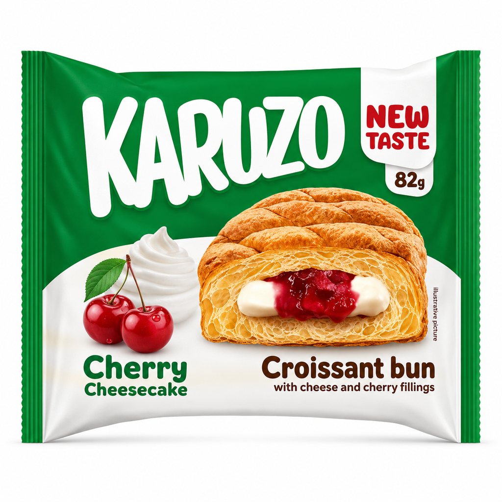 Karuzo Croissant 82g Cherry Cheesecake Cream
